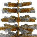 Orange & Silver Mixed Tinsel Christmas Tree by Lee Display