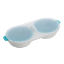 Orange and white egg boiler steamer double cup kitchen separator by Decorbites