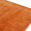 Orange And White Modern Design Hand Loomed Wool Area Rug