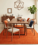 Orange And White Modern Contemporary Hand Loomed Premium Wool Area Rug Design by The Rug Decor