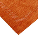 Orange And White Modern Contemporary Hand Loomed Premium Wool Area Rug Design by The Rug Decor