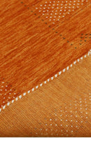 Orange And White Modern Contemporary Hand Loomed Premium Wool Area Rug Design by The Rug Decor