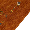 Orange Hand Loomed Wool Area Rug Bold Center Colorful Pattern by The Rug Decor