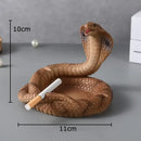 Orange cobra ashtray resin crafts office decor by Decorbites