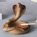 Orange cobra ashtray resin crafts office decor by Decorbites