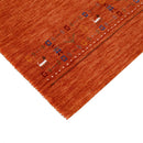 Orange Contemporary Hand Loomed Premium Wool Area Rug with Dynamic Multicolor Accents by The Rug Decor