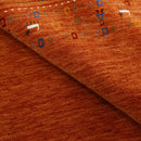 Orange Contemporary Hand Loomed Premium Wool Area Rug with Dynamic Multicolor Accents by The Rug Decor