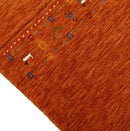 Orange Contemporary Hand Loomed Premium Wool Area Rug with Dynamic Multicolor Accents by The Rug Decor