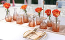 GobekUsa 30 Gradual Orange Glass Bud Vases for Wedding Centerpieces