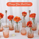 GobekUsa 30 Gradual Orange Glass Bud Vases for Wedding Centerpieces