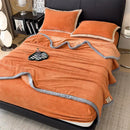 GobekUsa Carved Velvet Blanket: Soft, Warm Sofa Throw for Autumn & Winter