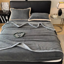 GobekUsa Carved Velvet Blanket: Soft, Warm Sofa Throw for Autumn & Winter