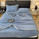 GobekUsa Carved Velvet Blanket: Soft, Warm Sofa Throw for Autumn & Winter