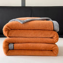 GobekUsa Carved Velvet Blanket: Soft, Warm Sofa Throw for Autumn & Winter