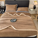 GobekUsa Carved Velvet Blanket: Soft, Warm Sofa Throw for Autumn & Winter