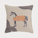 Orange horse 45x45 square throw pillowcase living room decor by Decorbites