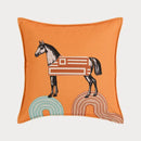 Orange horse 45x45 square throw pillowcase living room decor by Decorbites