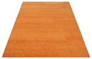 Orange Rust Solid Woolen Hand Tufted 8x10 contemporary area Rug by The Rug Decor