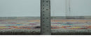 Orange Silver Mustard Hand Knotted Wool Area Rug Mamluk Medallion Design