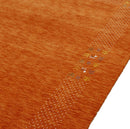 Orange Wool Area Rug - Hand Loomed with Intricate Border Design by The Rug Decor