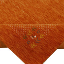 Orange Wool Area Rug - Hand Loomed with Intricate Border Design by The Rug Decor