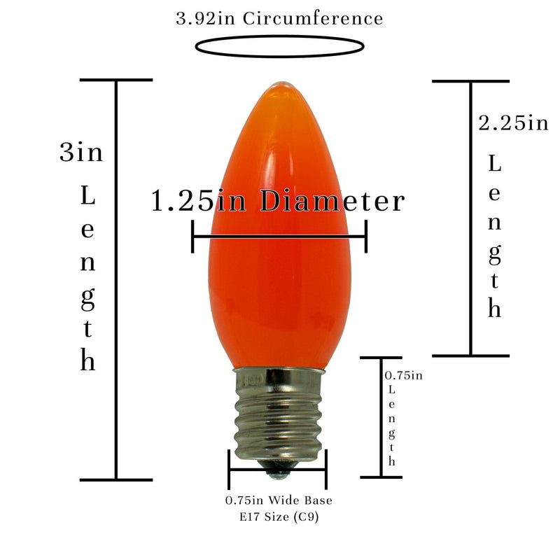 Orange Solid LED Light Bulbs