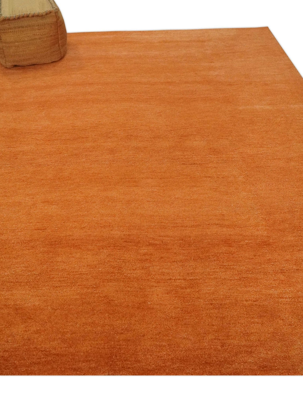 Orange Wool Hand Tufted Contemporary Area Rug - Made to Order, photo 6 of 12