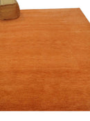 Orange Wool Hand Tufted Contemporary Area Rug - Made to Order by The Rug Decor