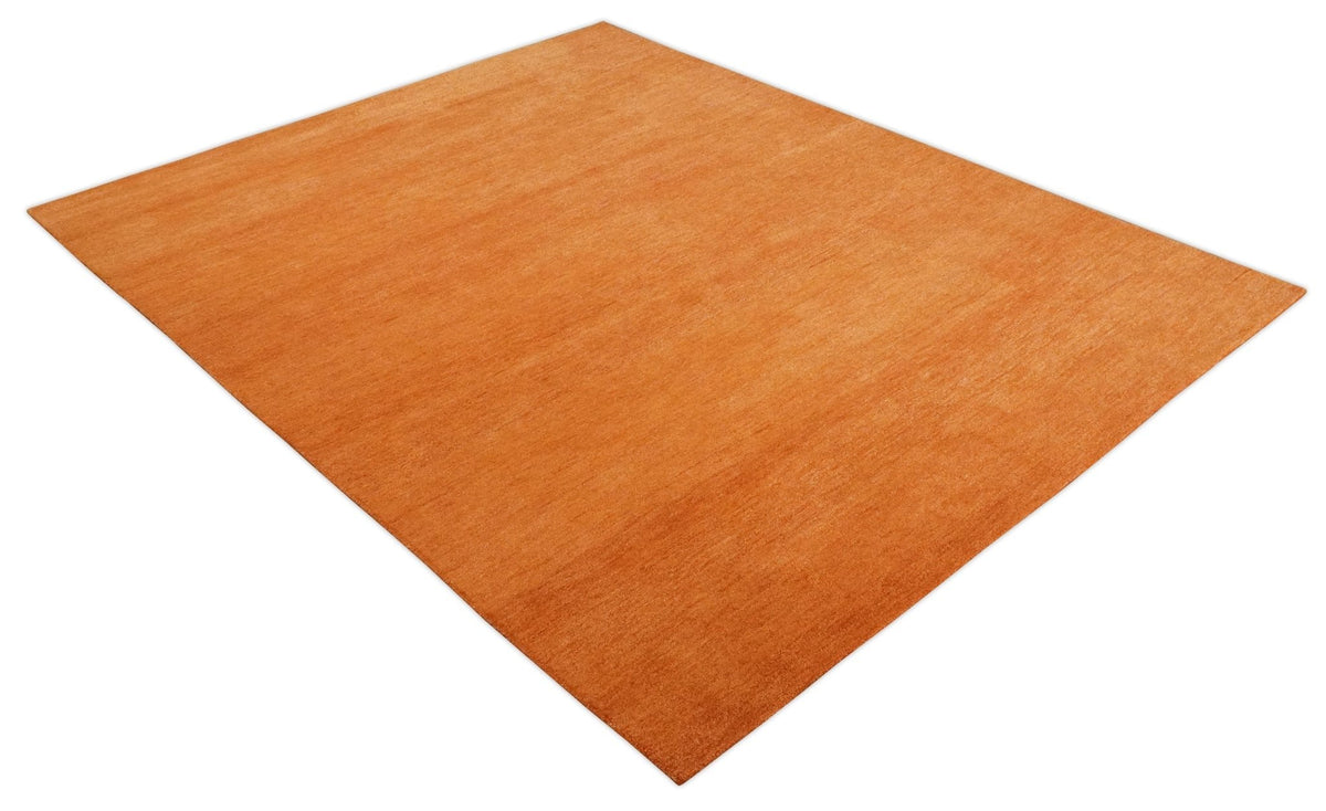 Orange Wool Hand Tufted Contemporary Area Rug - Made to Order, photo 11 of 12