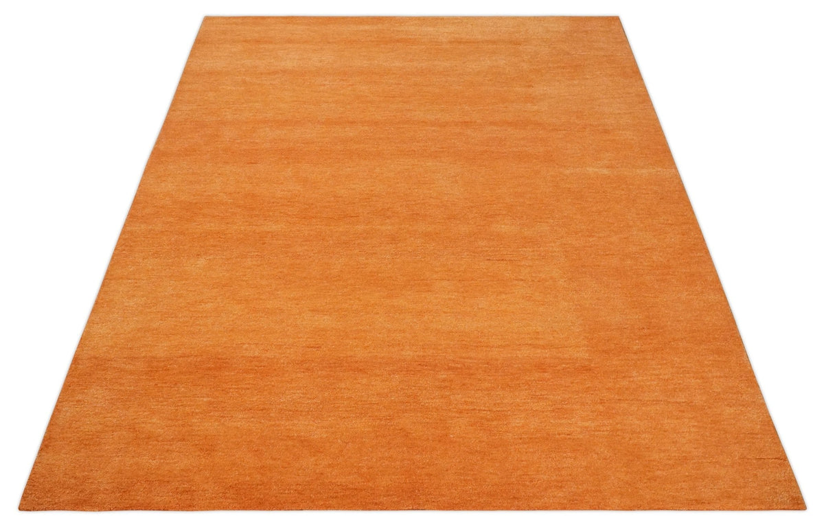 Orange Wool Hand Tufted Contemporary Area Rug - Made to Order, photo 12 of 12