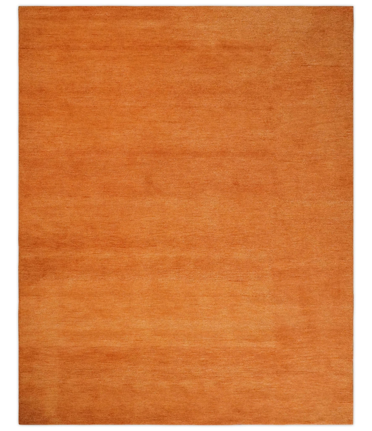 Orange Wool Hand Tufted Contemporary Area Rug - Made to Order