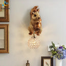GobekUsa Crystal LED Wall Lamp: Modern Owl Wall Lights for Bedroom, Dining Room, and Living Room