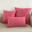 Orange textured linen cushion cover set living room ivory sofa cushion by Decorbites