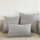 Orange textured linen cushion cover set living room ivory sofa cushion by Decorbites