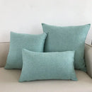 Orange textured linen cushion cover set living room ivory sofa cushion by Decorbites