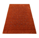 Orange Tribal Medallion Hand Loomed Wool Area Rug - Natural by The Rug Decor