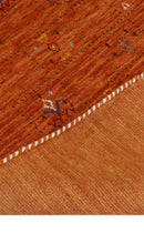 Orange Tribal Medallion Hand Loomed Wool Area Rug - Natural by The Rug Decor