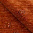 Orange Tribal Medallion Hand Loomed Wool Area Rug - Natural by The Rug Decor