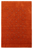 Orange Tribal Medallion Hand Loomed Wool Area Rug - Natural by The Rug Decor