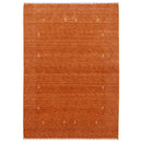 Orange Tribal Gabbeh Border Design Hand Loomed Wool Area Rug