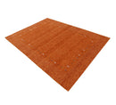 Orange Tribal Gabbeh Area Rug - Hand Loomed Wool Border Design by The Rug Decor