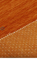 Orange Tribal Gabbeh Area Rug - Hand Loomed Wool Border Design by The Rug Decor