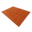 Orange Tribal Gabbeh Border Design Hand Loomed Wool Area Rug