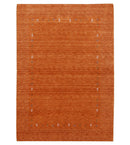 Orange Tribal Gabbeh Area Rug - Hand Loomed Wool Border Design by The Rug Decor