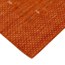Orange Tribal Gabbeh Area Rug - Hand Loomed Wool Border Design by The Rug Decor