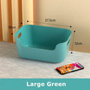 Orange yellow & teal plastic desktop storage basket office organizer by Decorbites