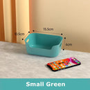 Orange yellow & teal plastic desktop storage basket office organizer by Decorbites