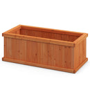 Raised Garden Bed Wooden Planter Box with 4 Drainage Holes and Detachable Bottom Panels-Orange by LJGDeals