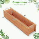 Fir Wood Planter Box with 2 Drainage Holes and 3 Added Bottom Crossbars-Orange by LJGDeals
