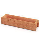 Fir Wood Planter Box with 2 Drainage Holes and 3 Added Bottom Crossbars-Orange by LJGDeals